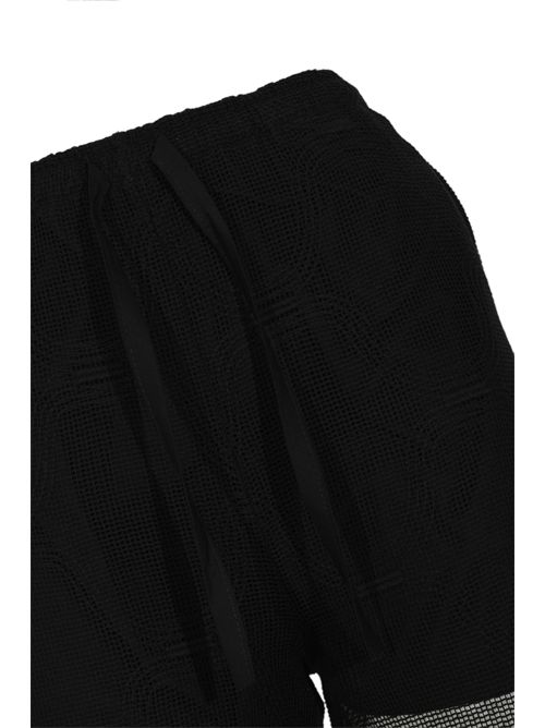 Pantalone traforato in cotone Nero Alpha Studio | AD-6561Q2002